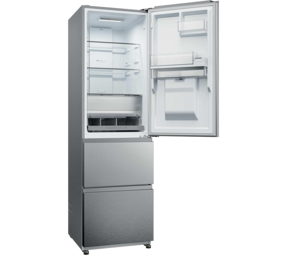 HAIER 3D Combi Series 3 HTR3518EWMXK 60/40 Fridge Freezer - Inox