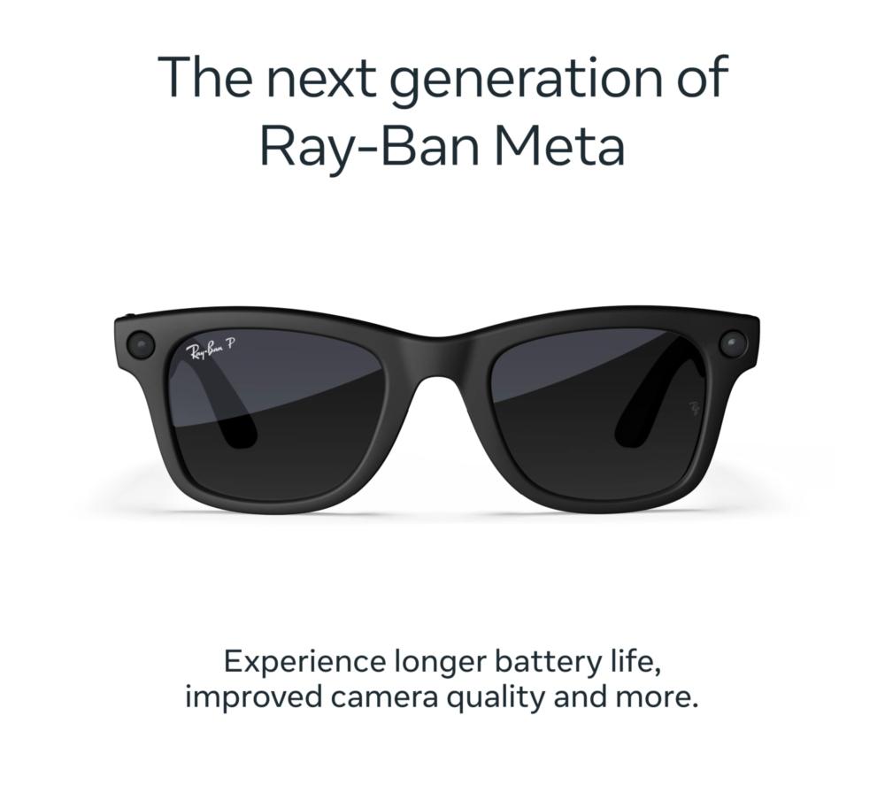RAY-BAN META Meta Wayfarer (Gen 2) Glasses - Matte Black with Gradient Graphite Lenses