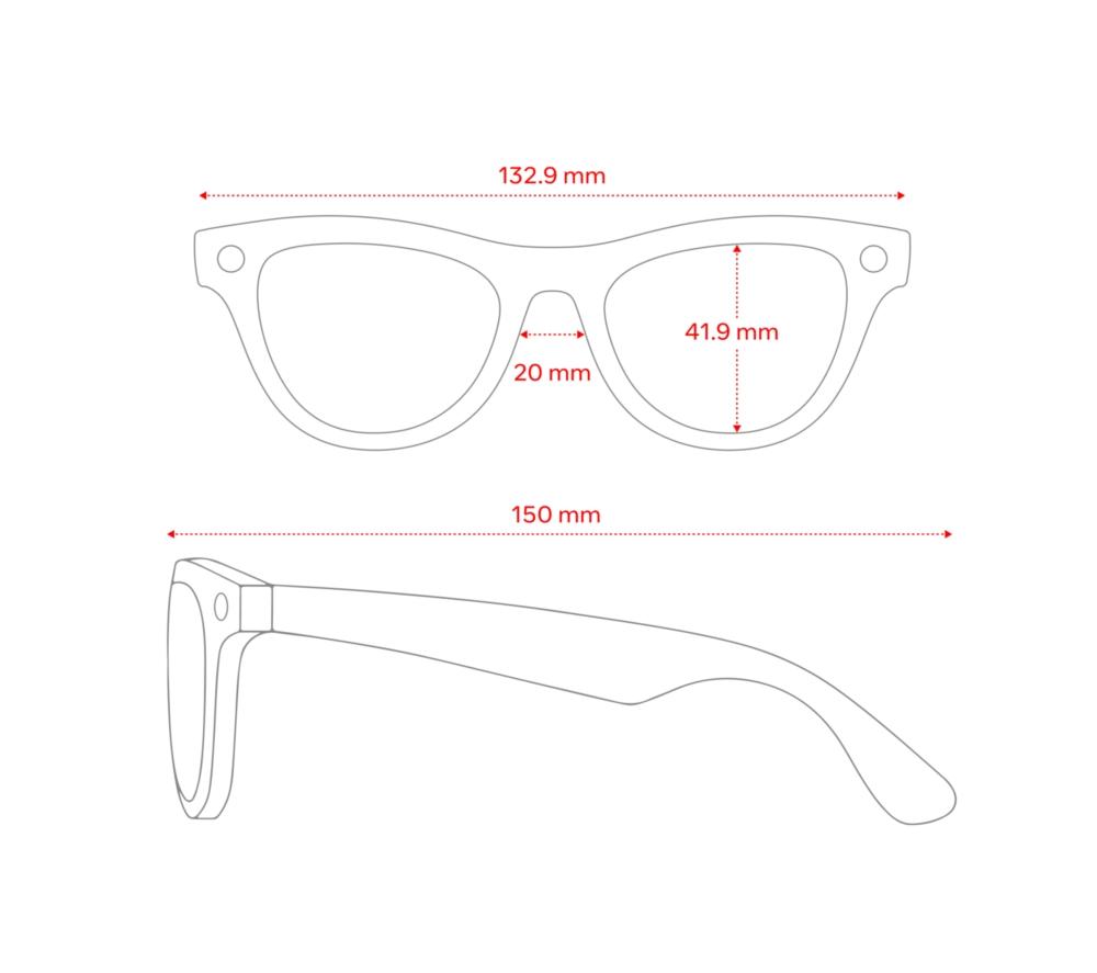 RAY-BAN META Skyler (Gen 2) Brille – Glänzend Schwarz mit polarisierten Verlaufsgläsern in Graphit