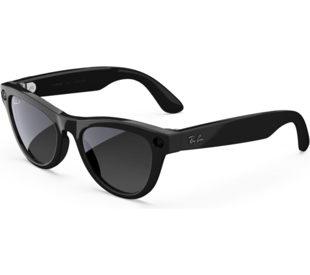 RAY-BAN META Skyler (Gen 2) Glasses - Shiny Black with Polarised Gradient Graphite Lenses