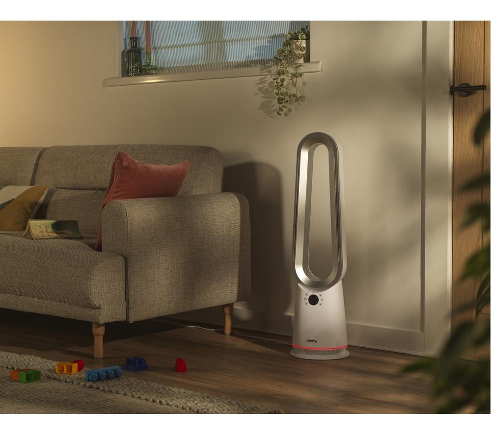 BELDRAY 2-in-1 Turmventilator ohne Rotorblätter, heiß & kalt – Weiß