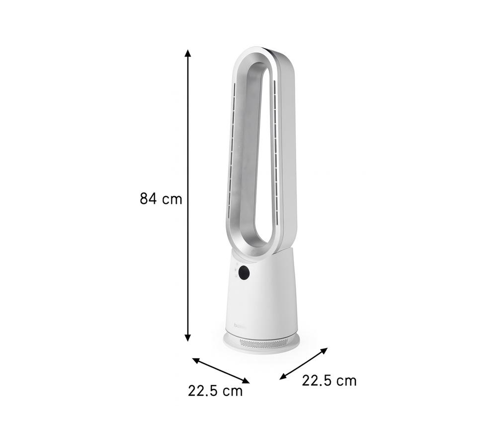 BELDRAY 2-in-1 Turmventilator ohne Rotorblätter, heiß & kalt – Weiß