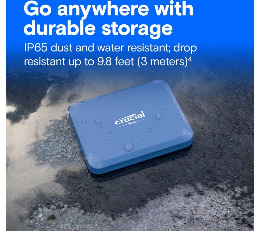 CRUCIAL X10 External SSD - 4 TB, Blue