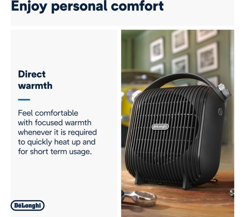 DELONGHI Capsule HFS30C24 Portable Fan Heater - Black