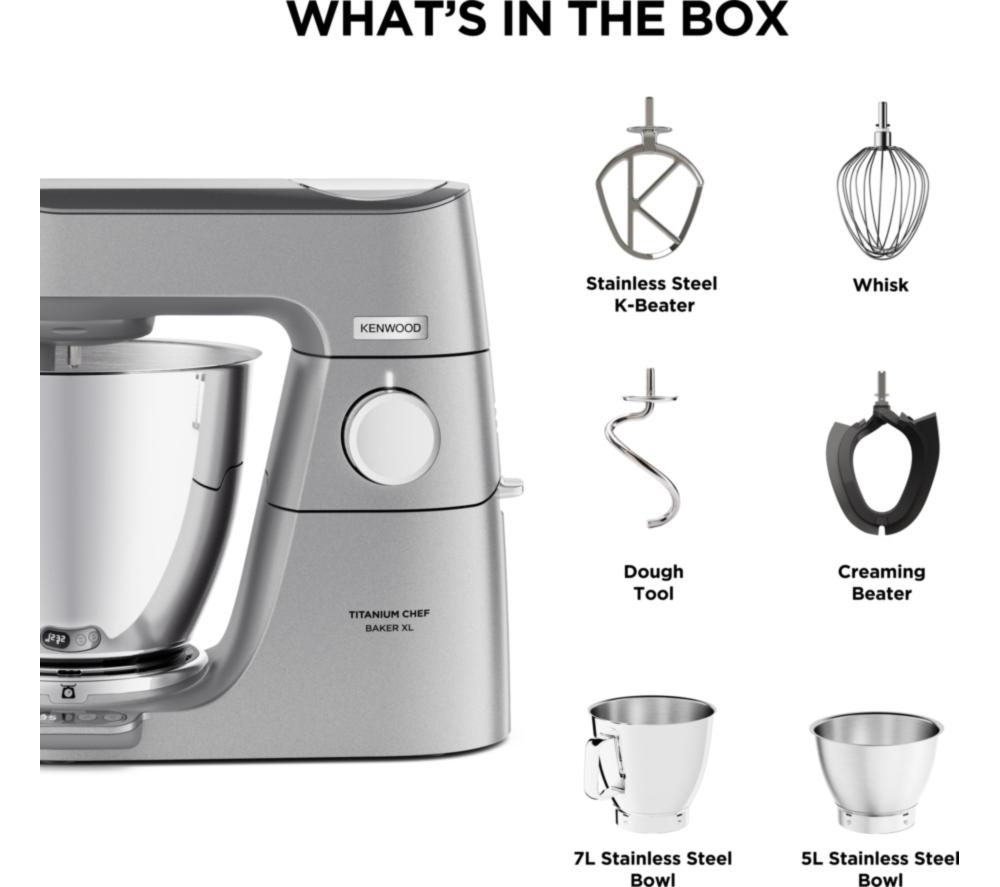 KENWOOD Titanium Chef Baker XL KVL85.004SI Stand Mixer - Silver