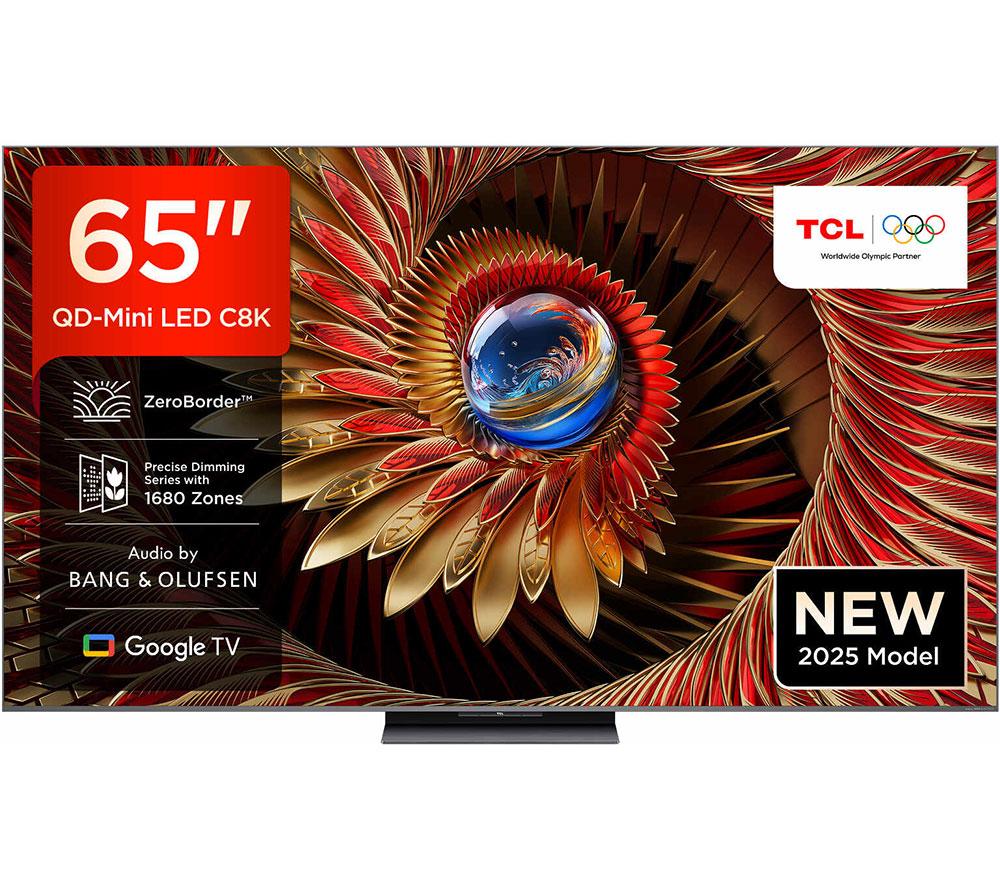TCL C8K 65" QD-Mini LED 4K HDR Smart Google TV - 65C8K-UK