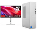 LENOVO IdeaCentre Desktop PC (Intel® Core™ i5 512 GB SSD, Grey) & L27h-4A Quad HD 27" IPS WLED Monitor Bundle