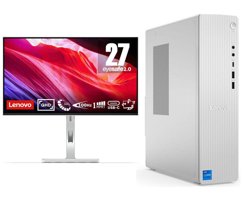 LENOVO IdeaCentre Desktop PC & L27h-4A Quad HD 27" IPS WLED Monitor Bundle