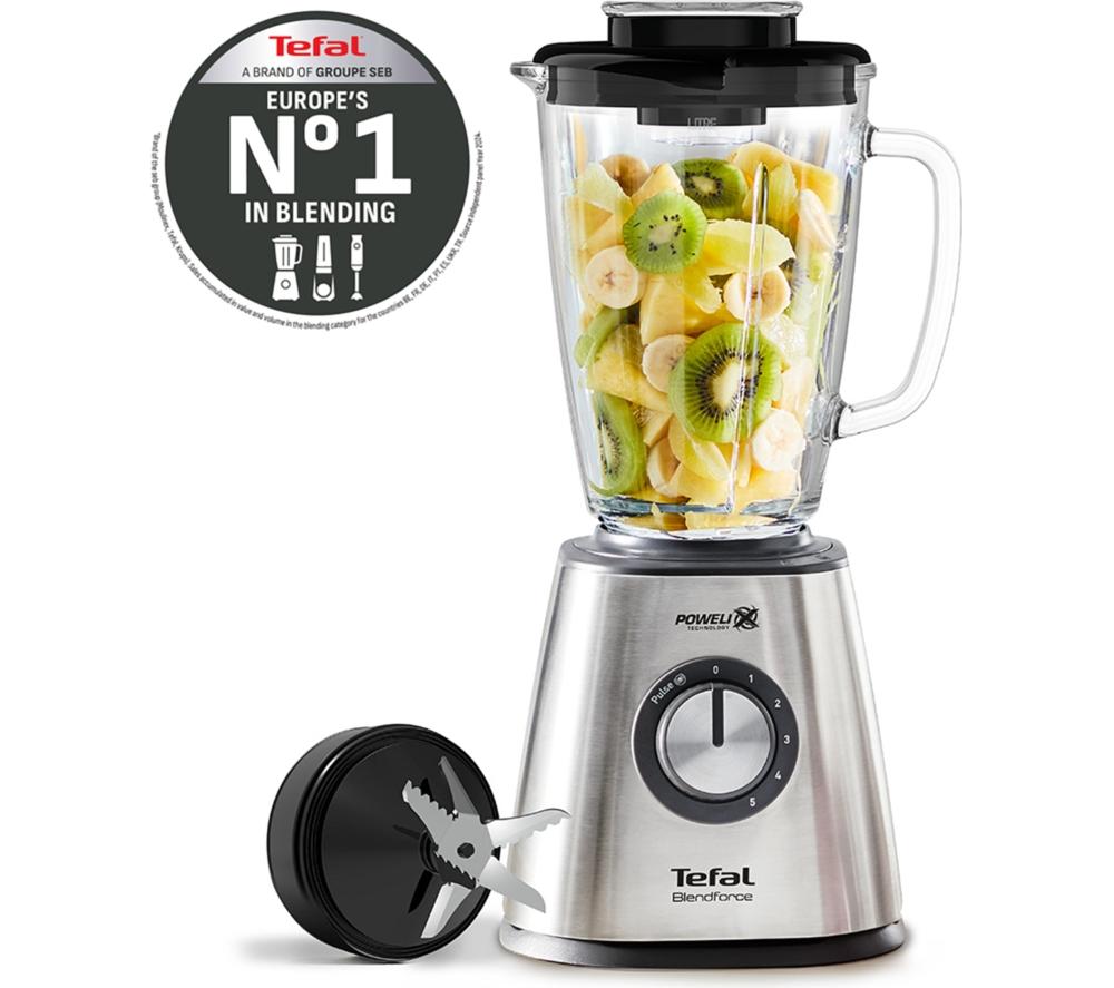 Batidora de vaso de cristal TEFAL BlendForce BL439DG0 - Acero inoxidable