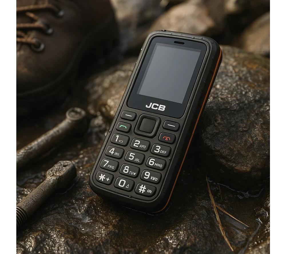 JCB Tradesman 2F 4G Rugged, Waterproof & Floating Phone - 128 MB, Black & Yellow