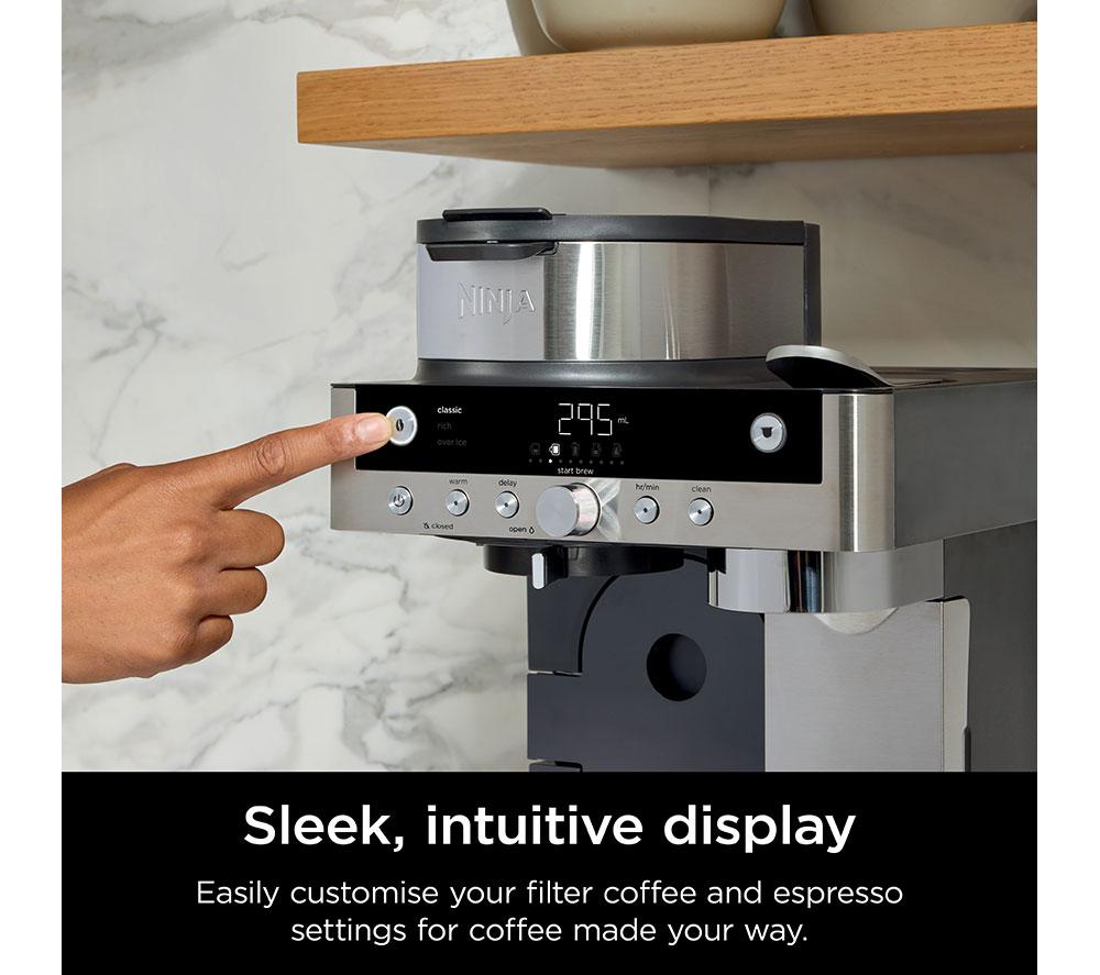 NINJA Prestige DualBrew System CFN803UK Pod & Permanent Filter Coffee Machine - Stainless Steel & Black