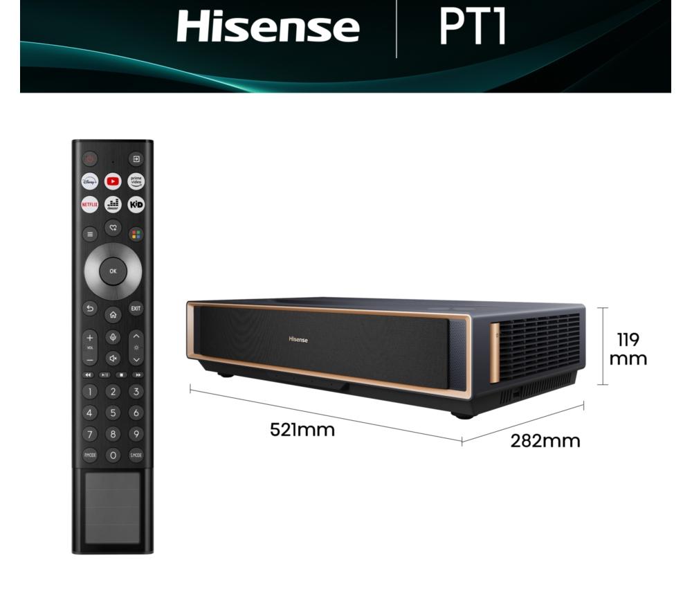 HISENSE PT1TUK Trichroma Smart 4K Ultra HD Laser TV Projector