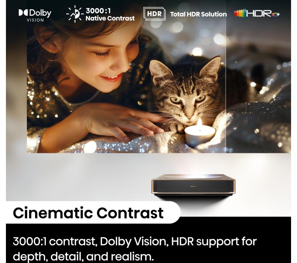 HISENSE PT1TUK Trichroma Smart 4K Ultra HD Laser TV Projector