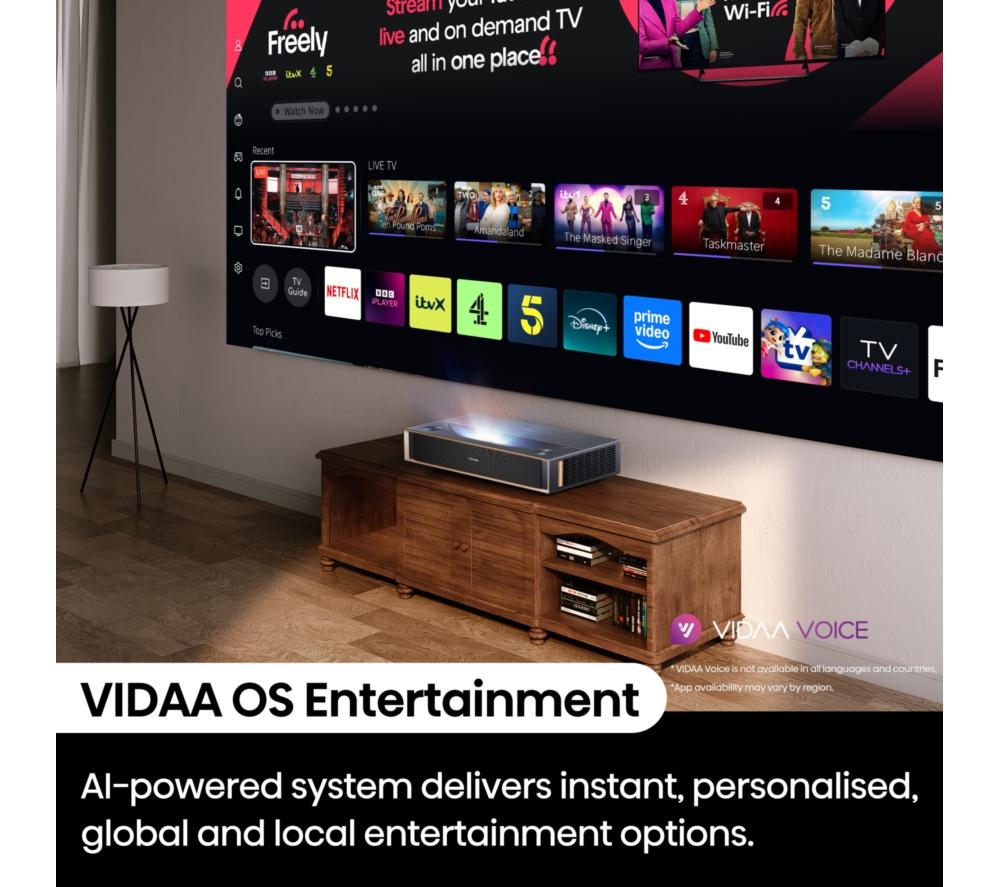 HISENSE PT1TUK Trichroma Smart 4K Ultra HD Laser TV Projector