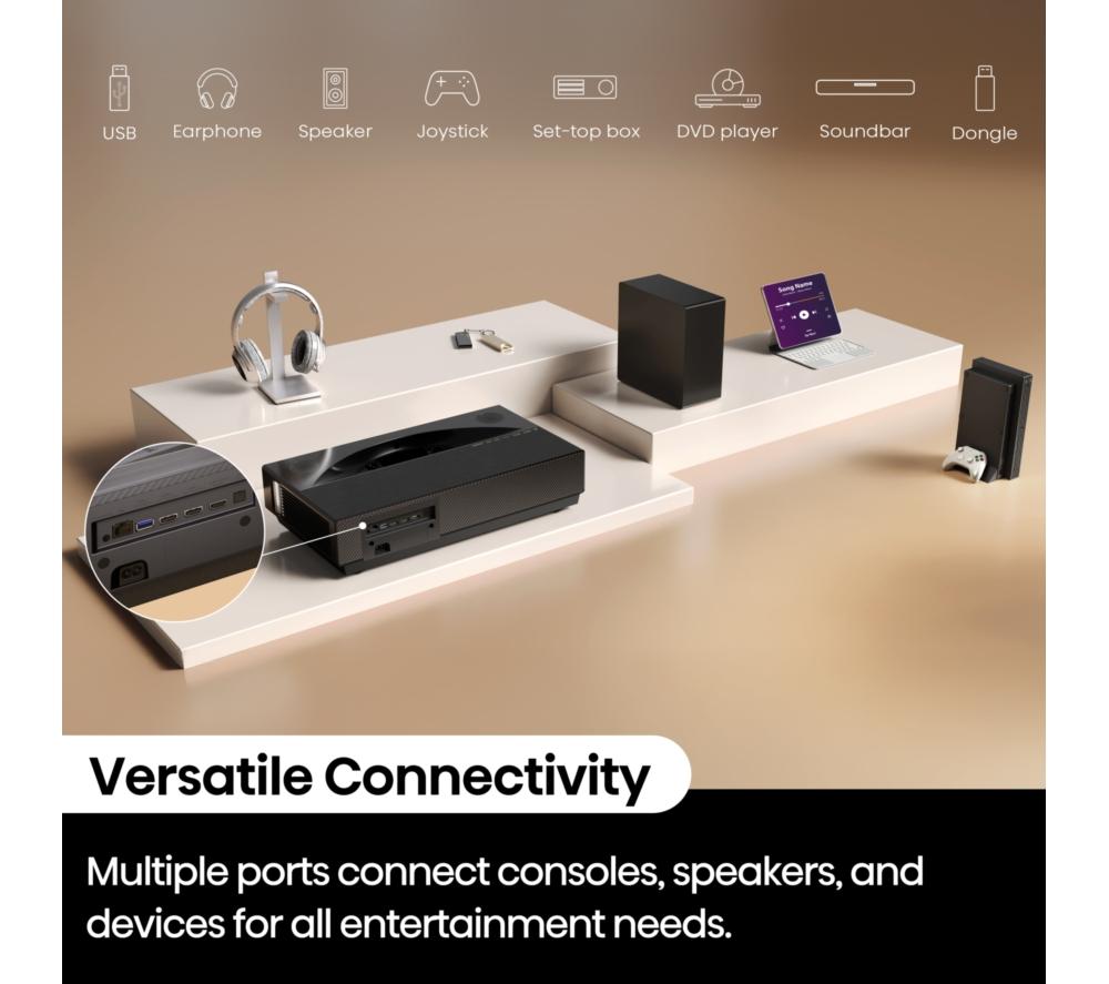 HISENSE PT1TUK Trichroma Smart 4K Ultra HD Laser TV Projector