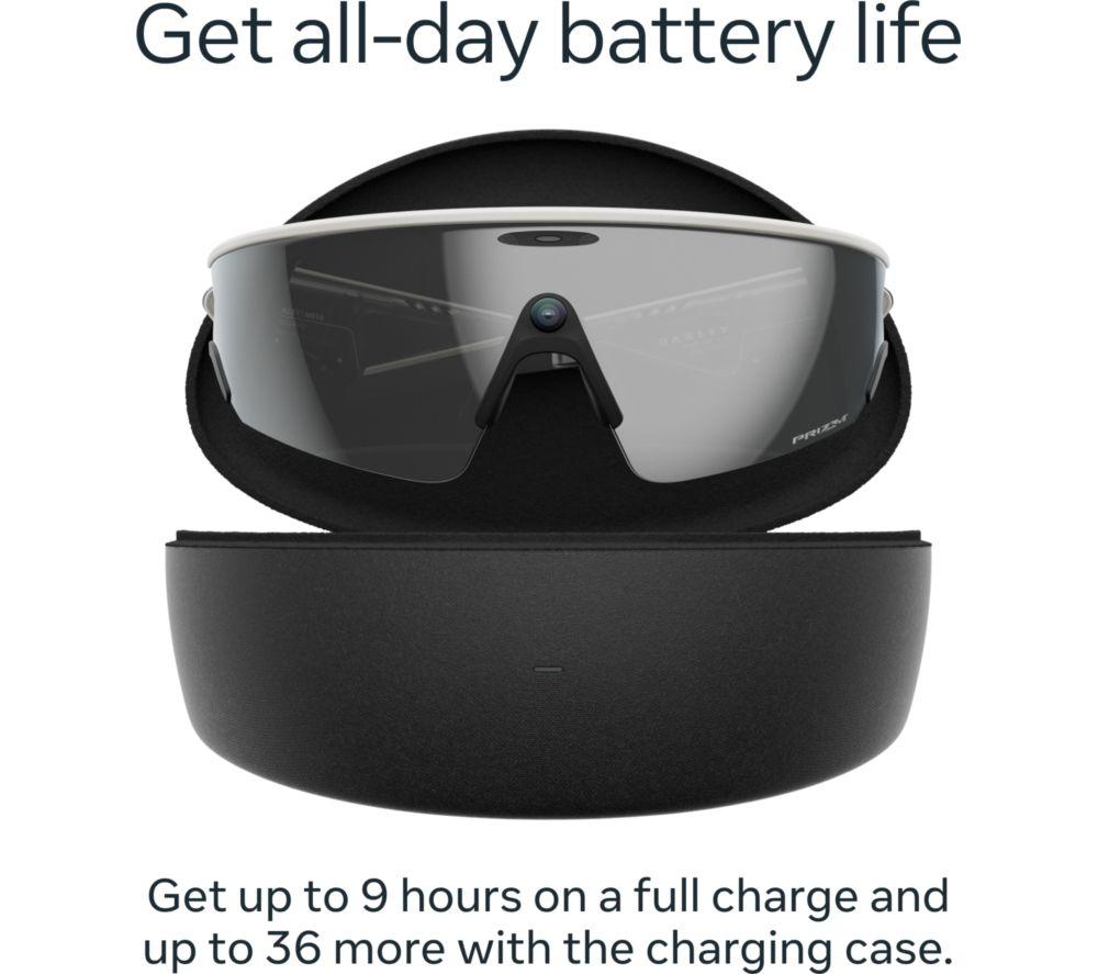 OAKLEY META Vanguard Glasses - White with Prizm Black Lenses