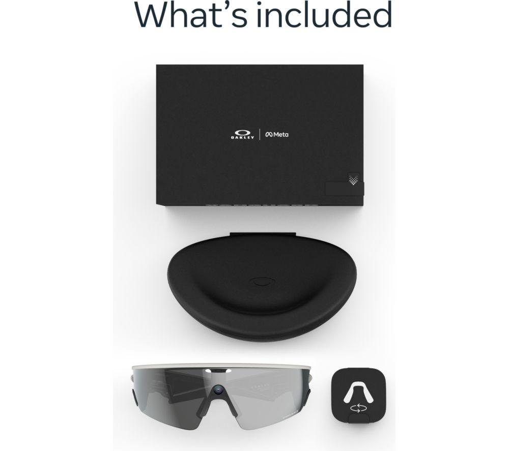 OAKLEY META Vanguard Glasses - White with Prizm Black Lenses