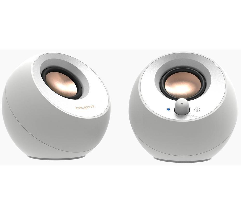 CREATIVE Pebble V3 Bluetooth PC Speakers - Pristine White