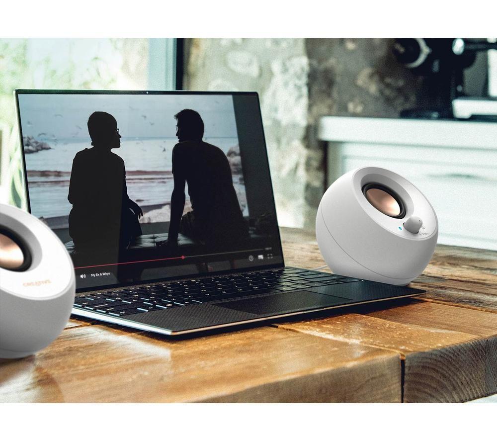CREATIVE Pebble V3 Bluetooth PC Speakers - Pristine White