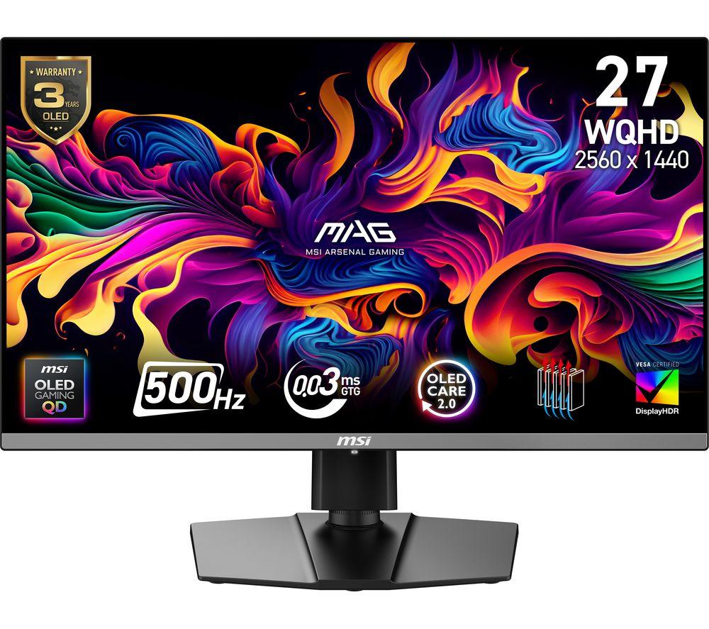 MSI MAG 272QP X50 Quad HD 26.5” QD-OLED Gaming-Monitor – Schwarz
