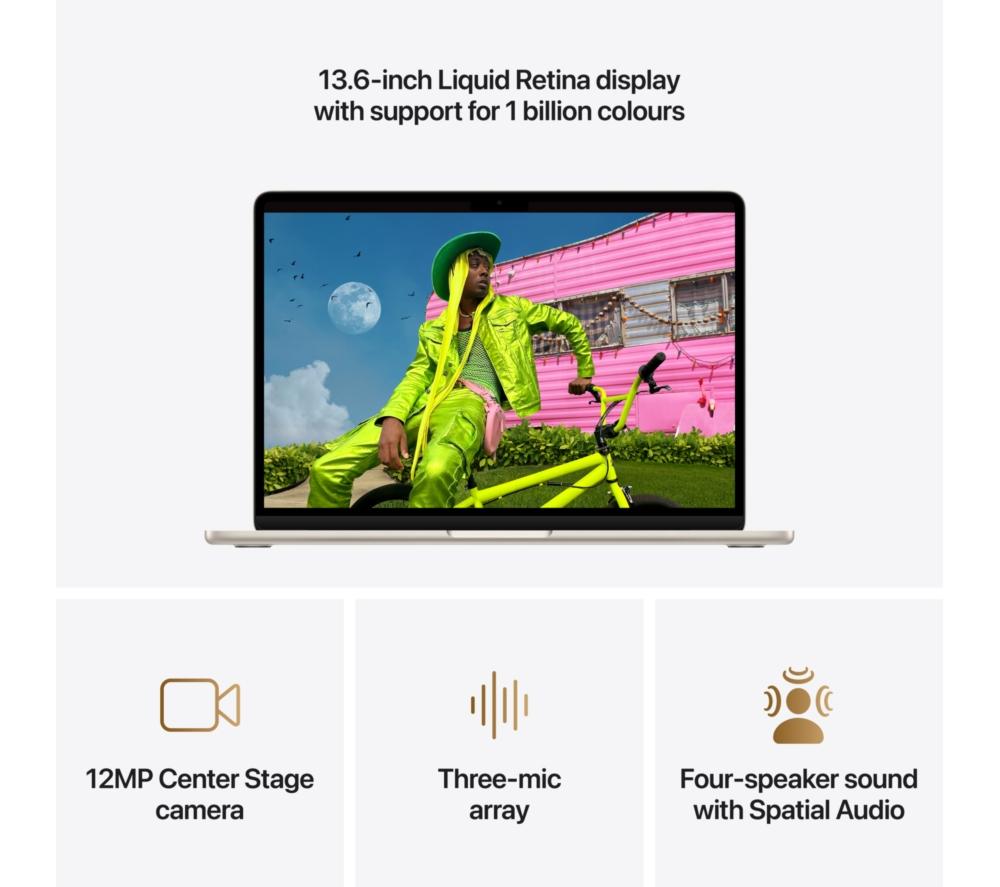 APPLE MacBook Air 13.6" (2026) - M5, 1 TB SSD, RAM 16 GB, Starlight