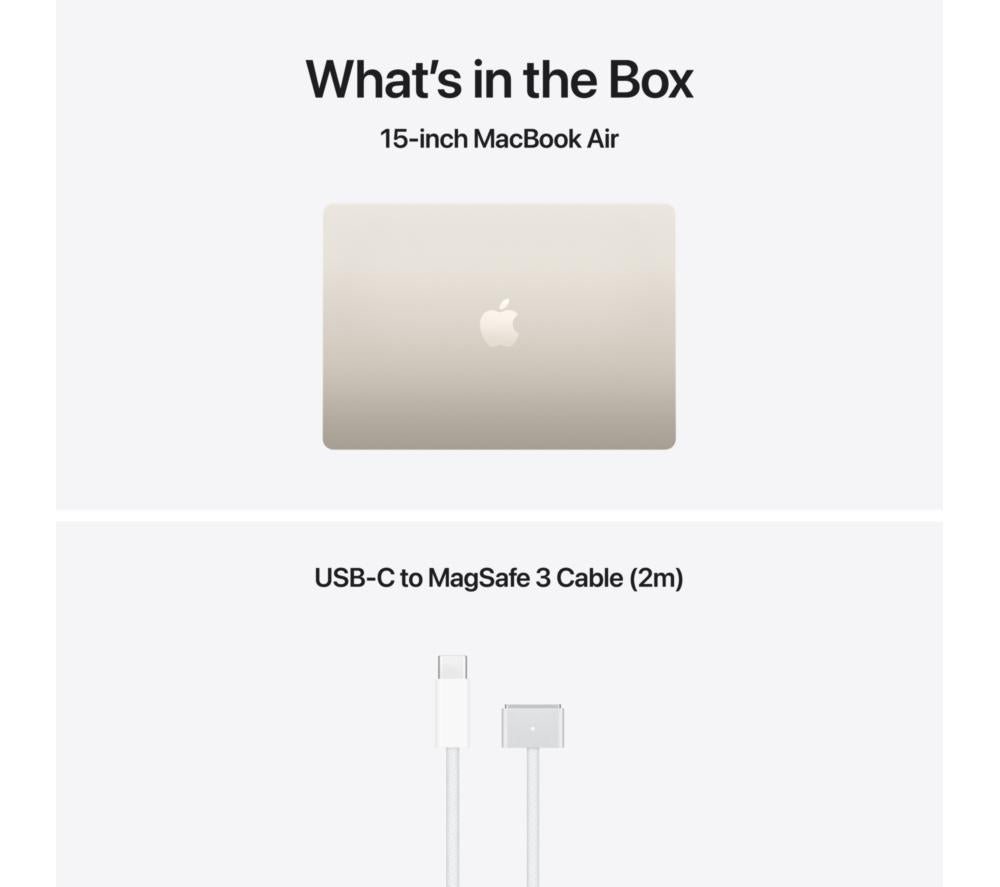 APPLE MacBook Air 15" (2026) - M5, 1 TB SSD, RAM 16 GB, Starlight