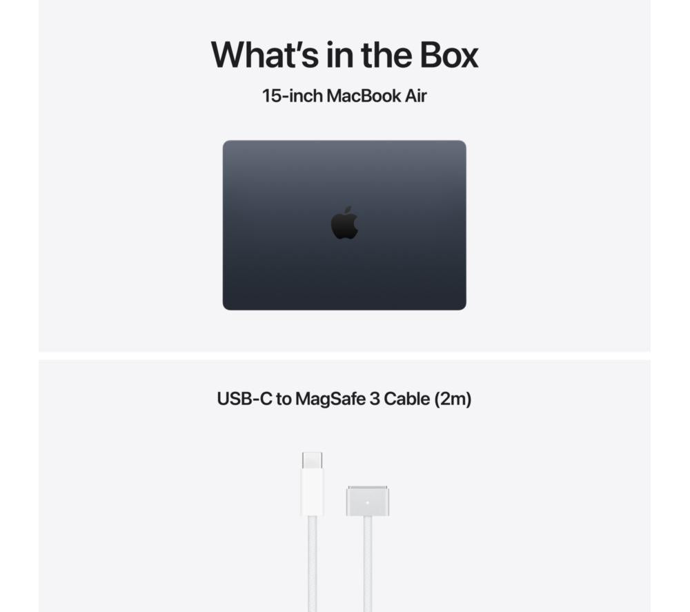 APPLE MacBook Air 15" (2026) - M5, SSD de 512 GB, RAM de 16 GB, Medianoche