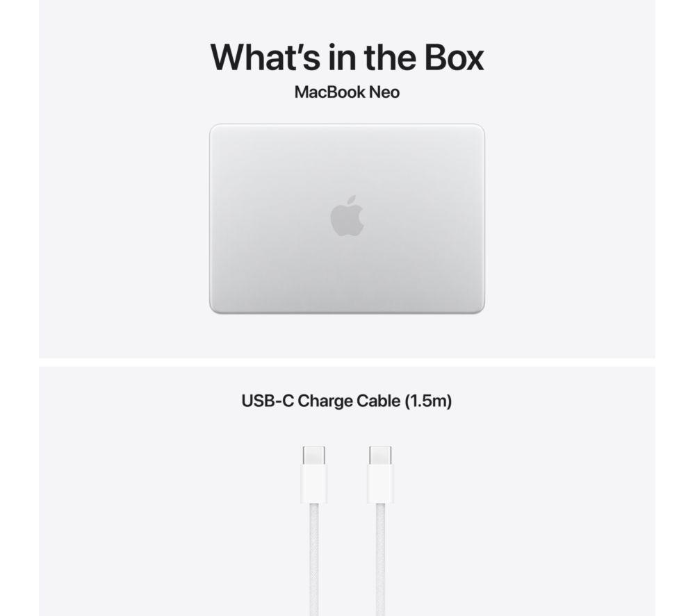 APPLE MacBook Neo 13" (2026) - A18 Pro, 256 GB SSD, Plata