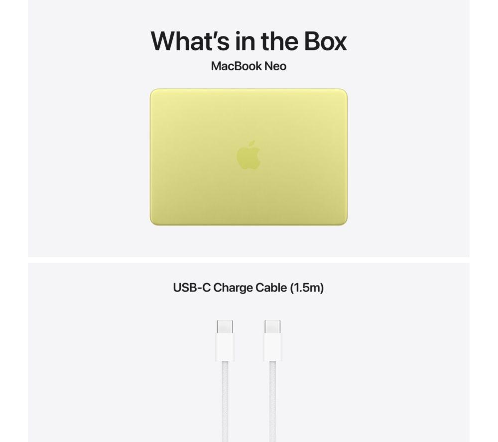 APPLE MacBook Neo 13" (2026) - A18 Pro, 512 GB SSD, Citrus