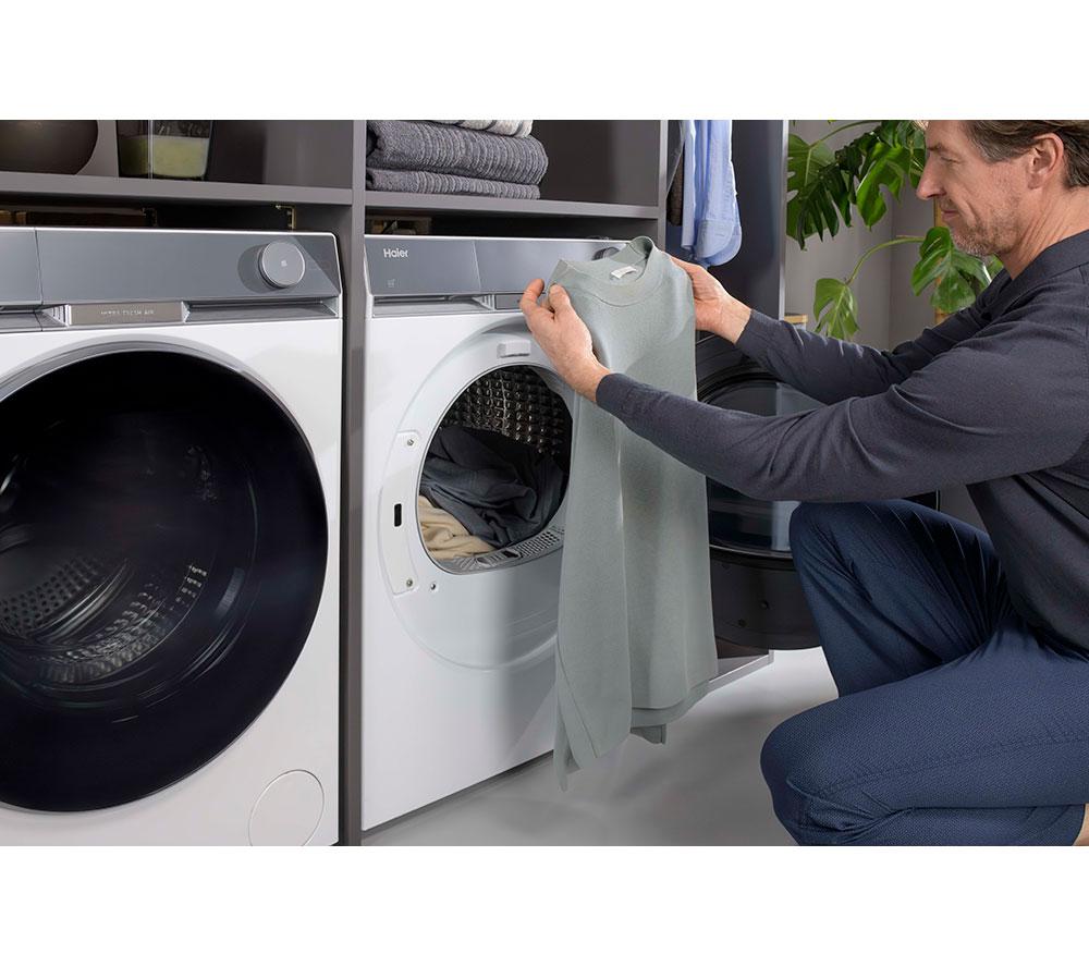 HAIER X Series 9 HAE HD90-CQ387U1-UK WiFi-enabled 9 kg Heat Pump Tumble Dryer - White