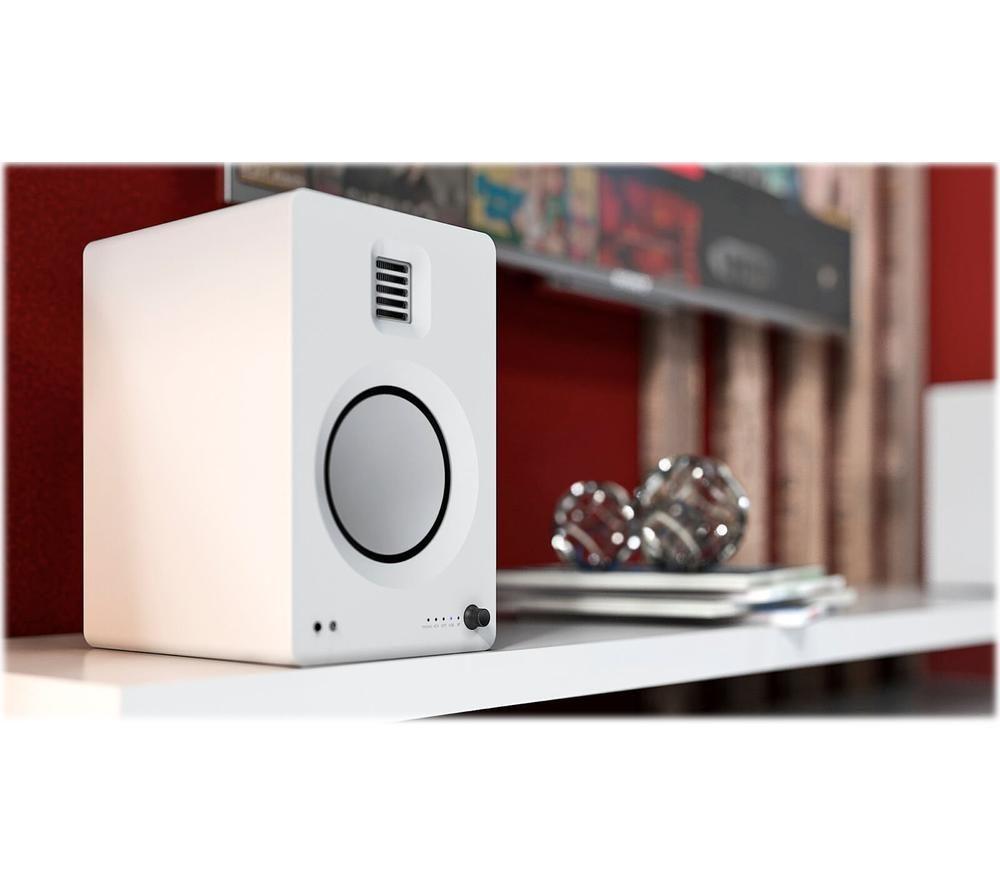 KANTO AUDIO TUK Powered Bluetooth Bookshelf Speakers - Matte White