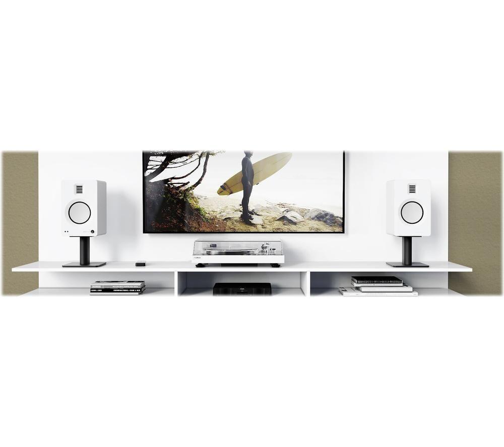 KANTO AUDIO TUK Powered Bluetooth Bookshelf Speakers - Matte White