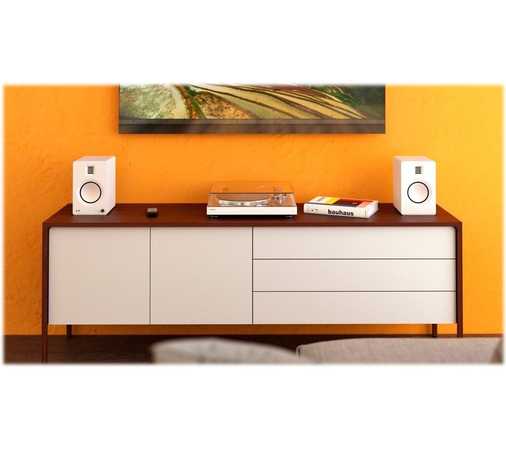 KANTO AUDIO TUK Powered Bluetooth Bookshelf Speakers - Matte White
