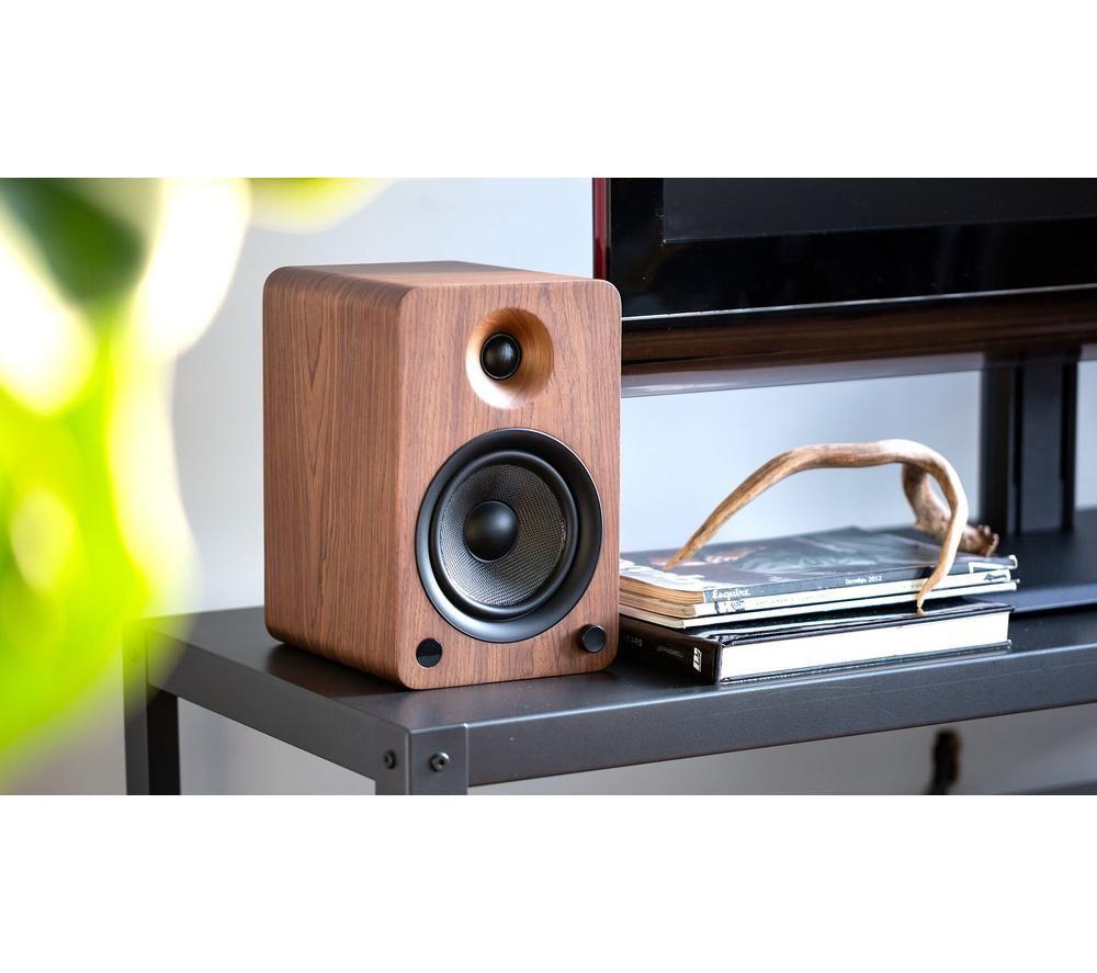 KANTO AUDIO YU6 Powered Bluetooth Bookshelf Speakers - Walnut