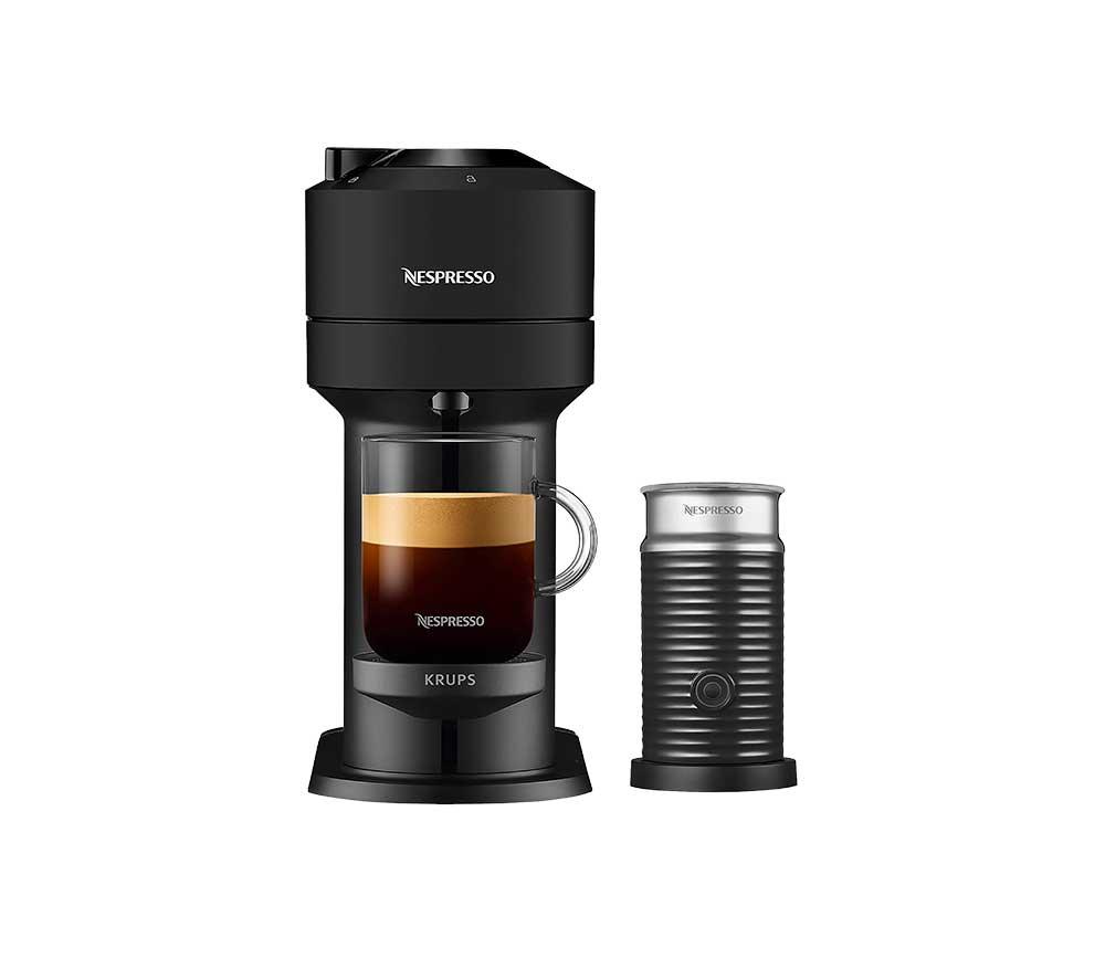 NESPRESSO by Krups XN911NG0 Smart Pod Coffee Machine with Aeroccino Milk Frother - Black