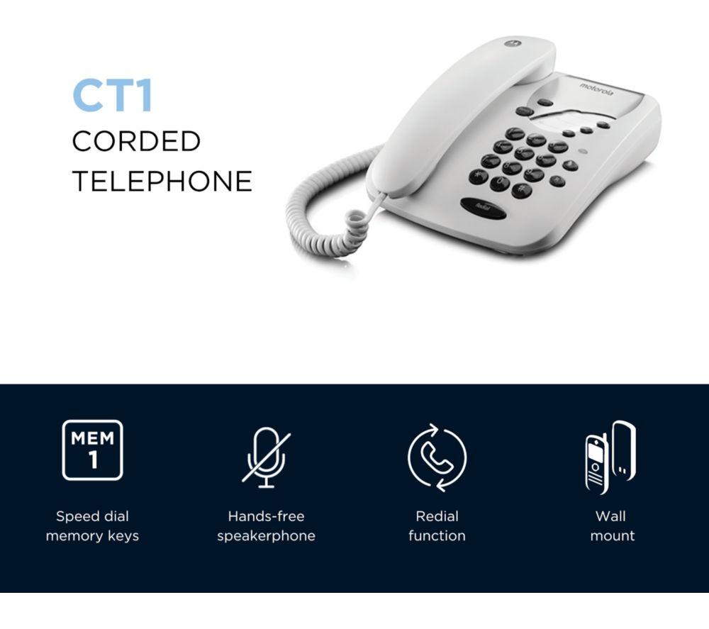 MOTOROLA CT1 Corded Phone - White