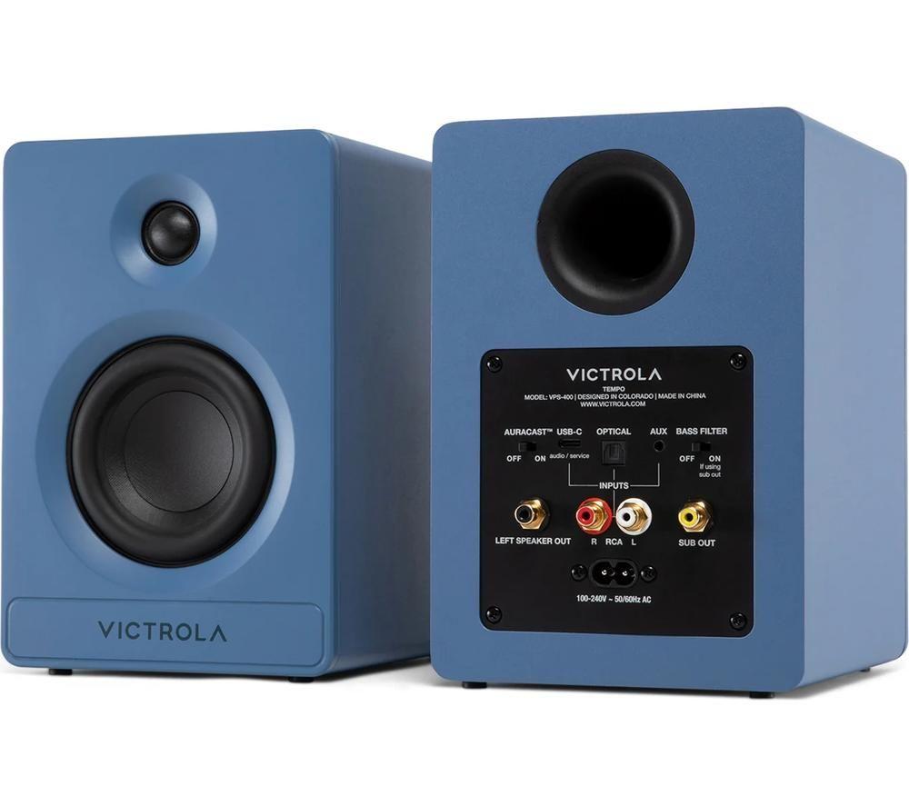 Altavoces de estantería Bluetooth VICTROLA Tempo VPS-400 - Azul
