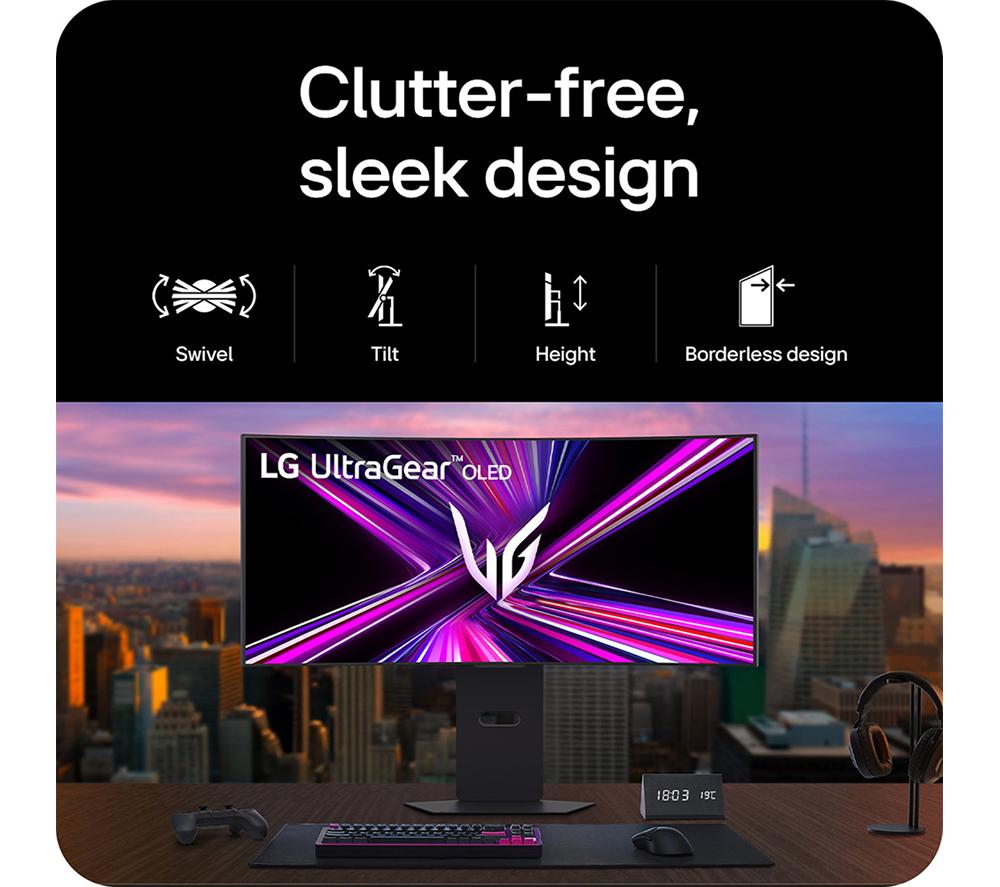LG UltraGear GX9 34GX900A-B Quad HD 34" Curved WOLED Gaming Monitor - Schwarz