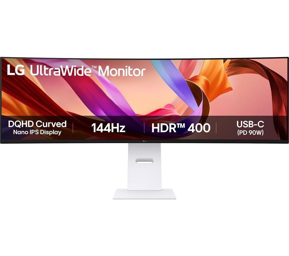 LG UltraWide 49U950A-W UltraWide Dual Quad HD 49” Curved Nano IPS LCD Monitor - White