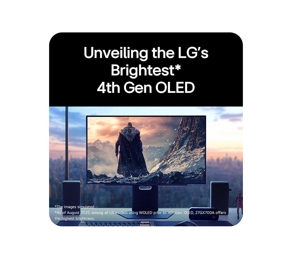 LG UltraGear GX7 27GX700A-B.AEK Quad HD 27 Zoll OLED Gaming Monitor – Schwarz
