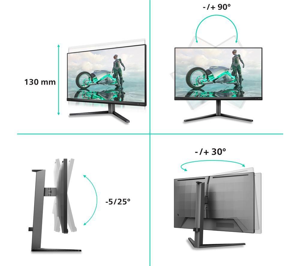 PHILIPS Evnia 3000 27M2N3800A 4K Ultra HD 27" WLED Dual-Mode Gaming-Monitor – Anthrazit