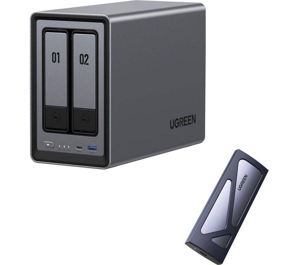 UGREEN NASync DXP2800 NAS-Gehäuse – 2 Einschübe, Schwarz