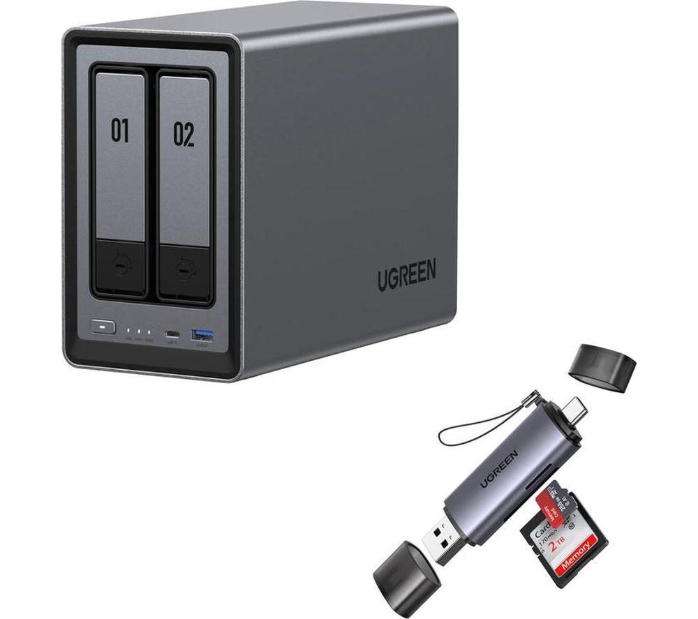 UGREEN NASync DXP2800 NAS Enclosure - 2 Bay, Black