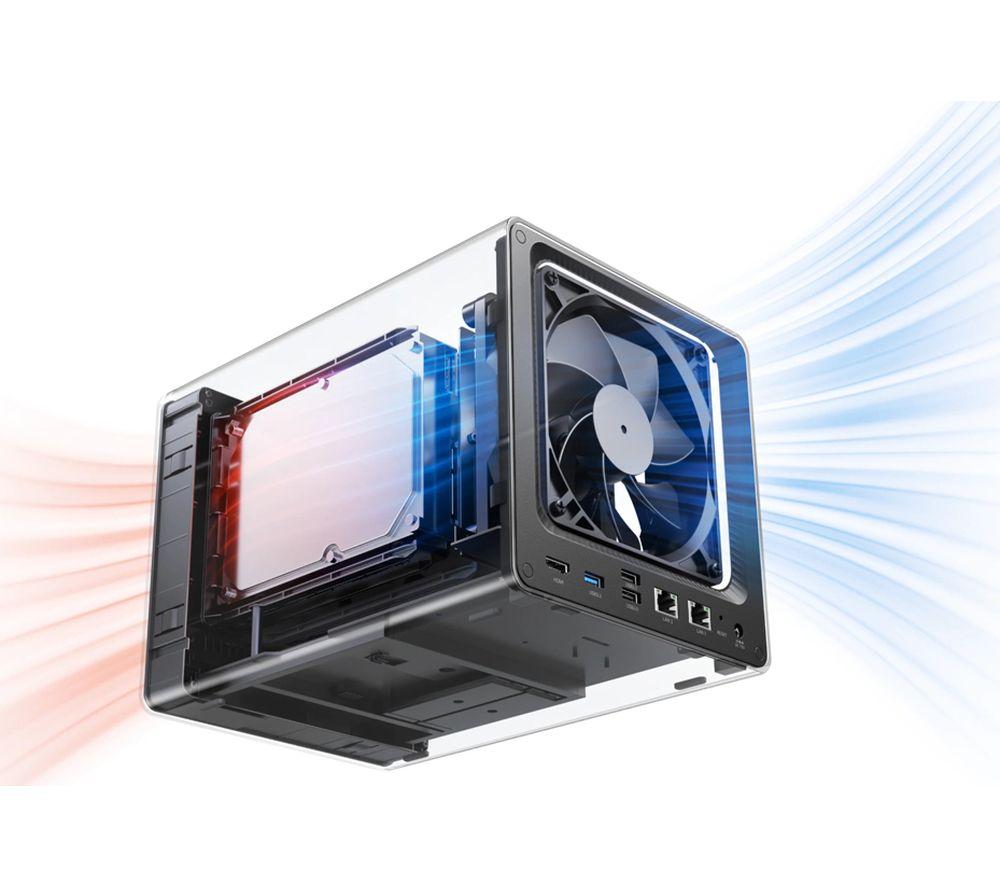 UGREEN NASync DXP4800 Plus NAS Enclosure - 4 Bay, Black & Grey