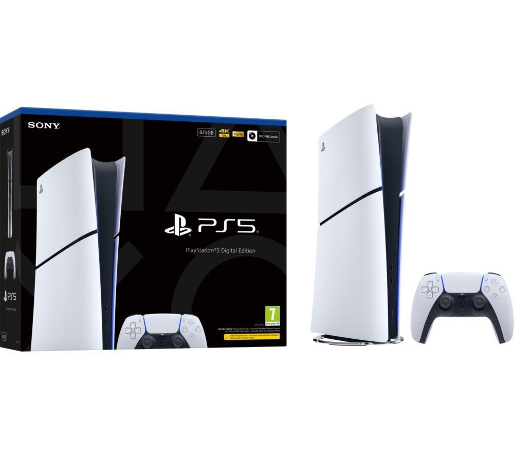 Paquete de SONY PlayStation 5 Digital Edition y mando inalámbrico DualSense negro para PS5