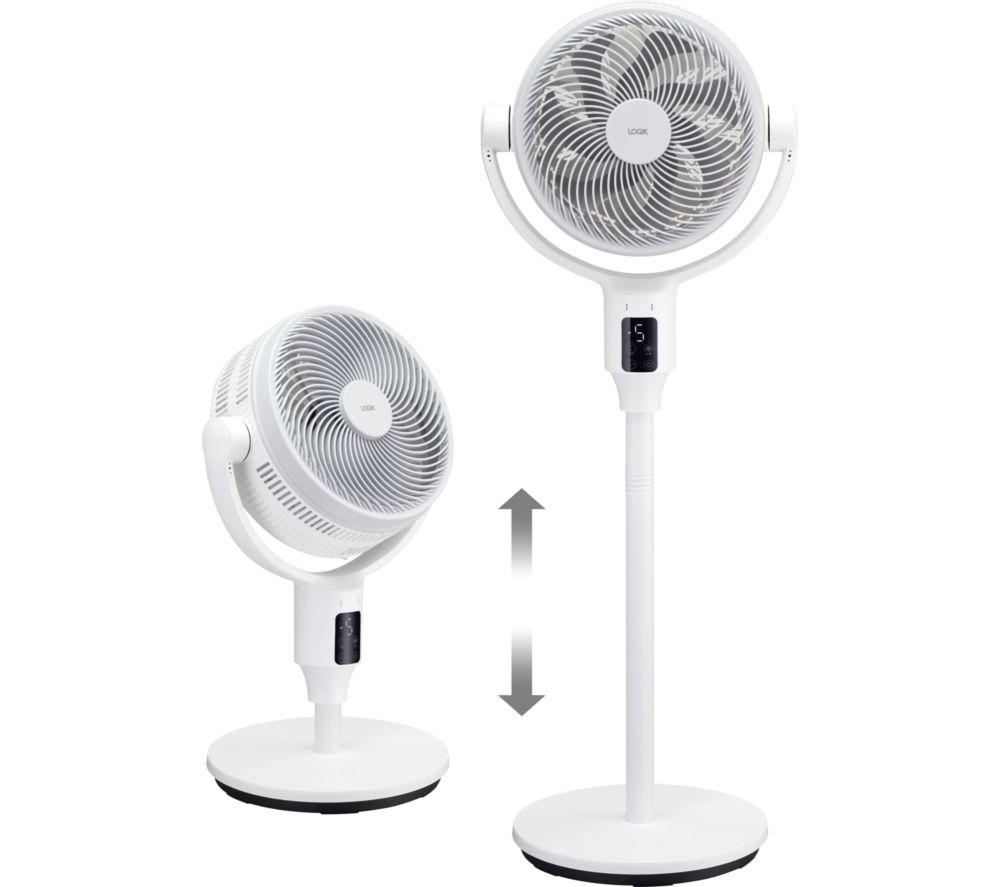 LOGIK L10PFCD26 10" Pedestal Fan - White