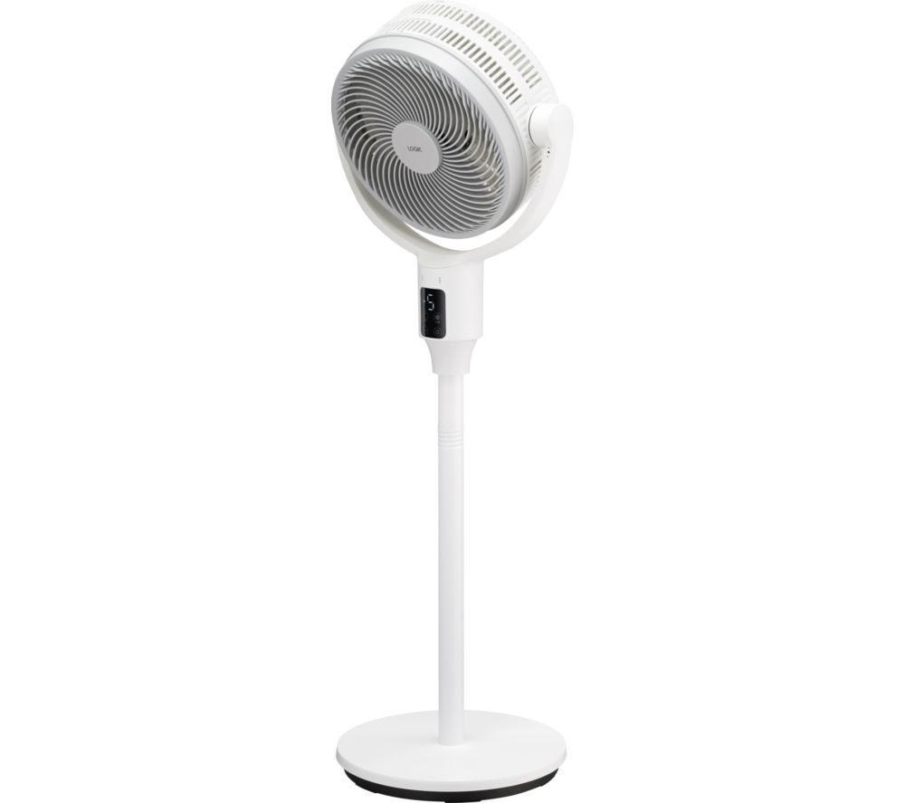 LOGIK L10PFCD26 10" Pedestal Fan - White