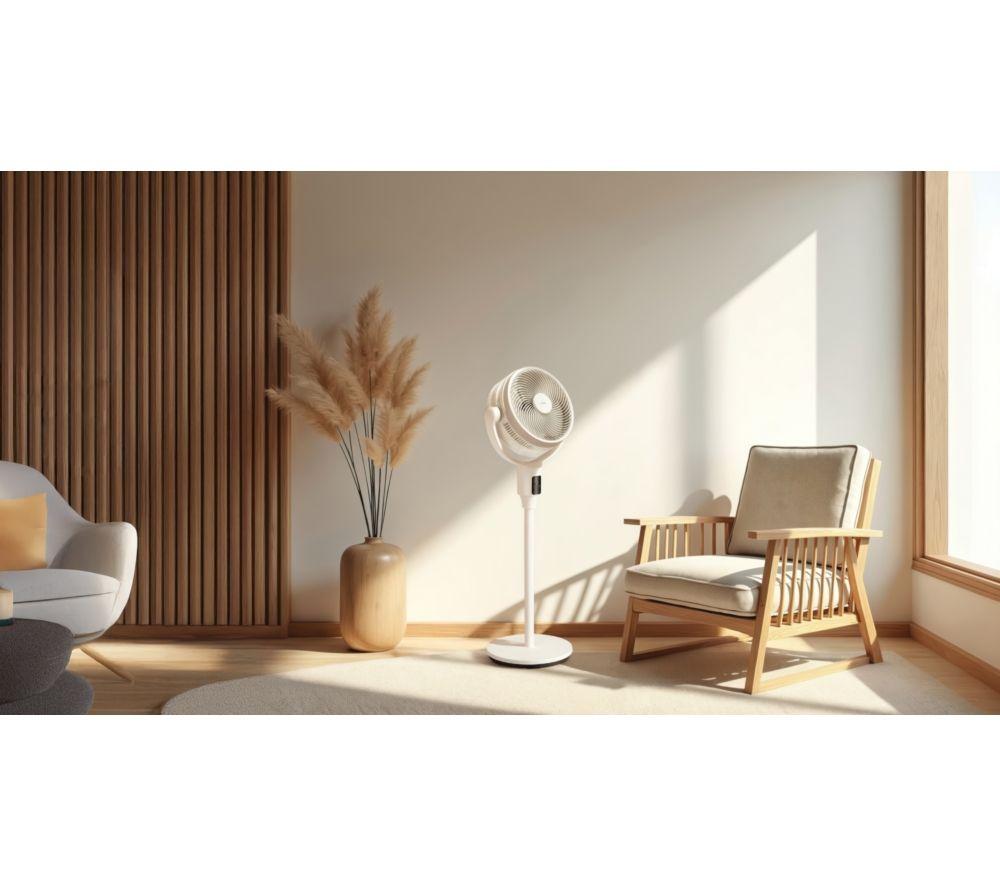LOGIK L10PFCD26 10" Pedestal Fan - White