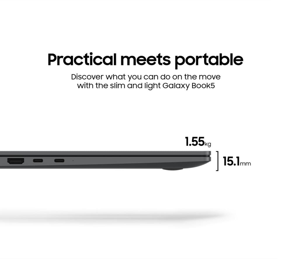 SAMSUNG Galaxy Book5 15.6" Laptop - Intel® Core™ Ultra 5, 512 GB SSD, Grey