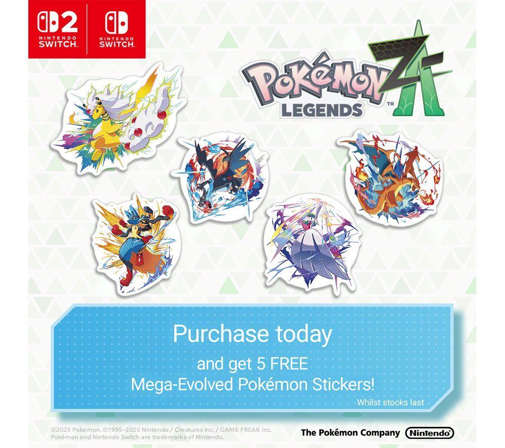 NINTENDO Switch 2, Pokémon Legends: Z-A y paquete de pegatinas